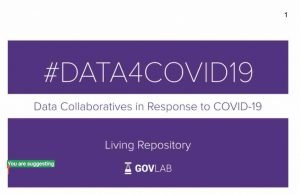 GovLab's Data Collaboratives in Response to COVID19