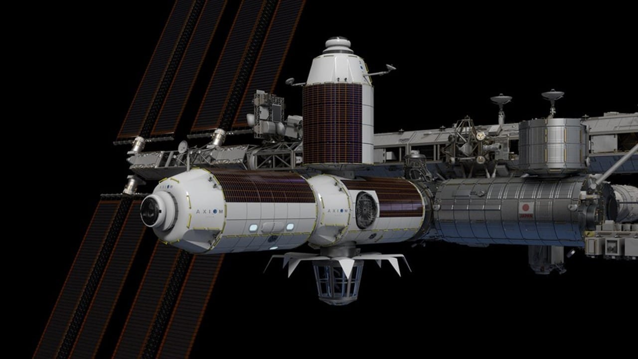 Artist's rendering of concept design for Axiom Station berthed at the forward port of Harmony