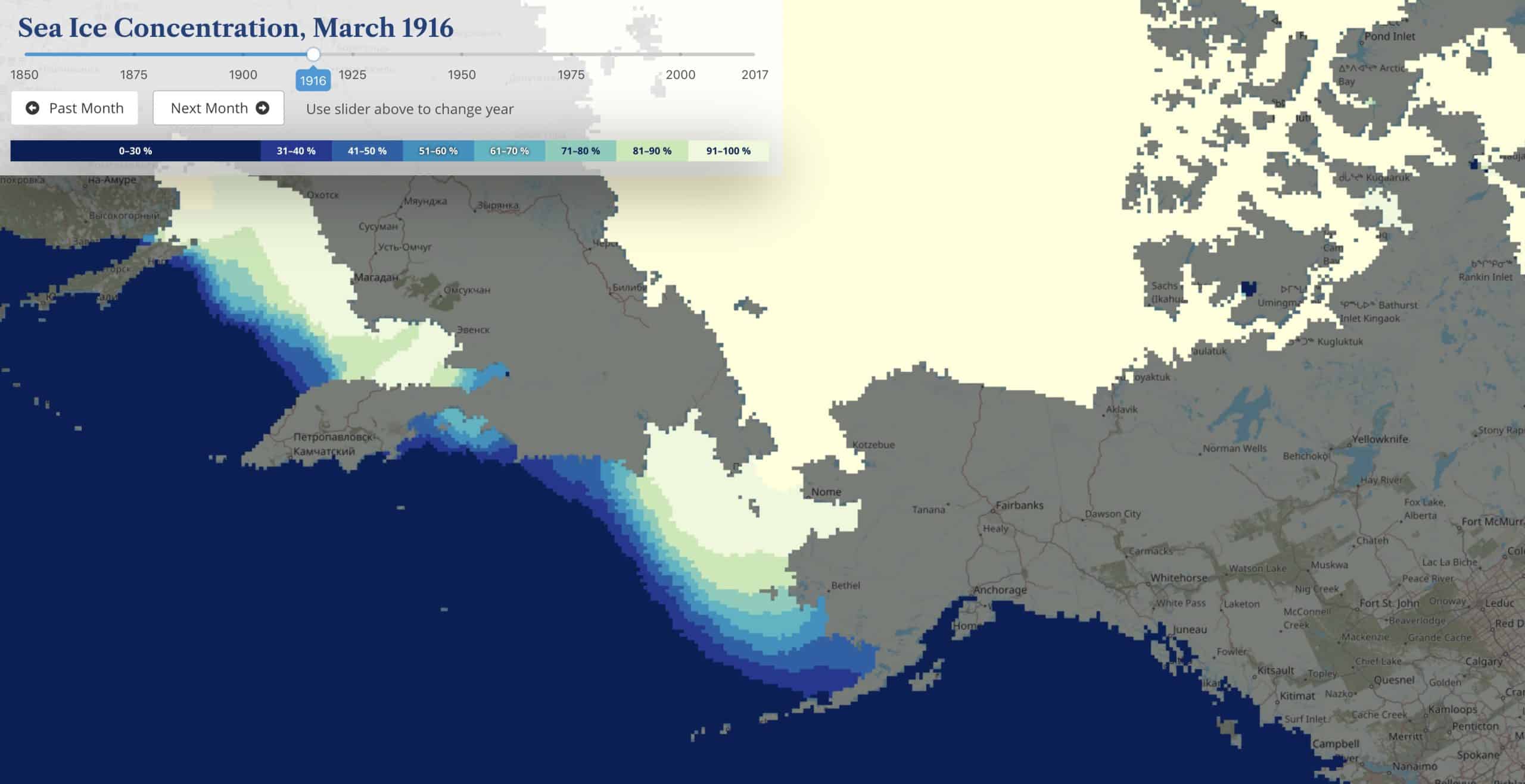 Arctic Sea Ice Atlas Shows History Since 1850