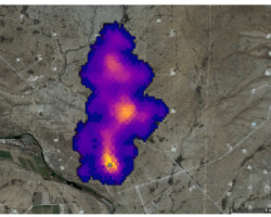 This image shows a methane plume 2 miles (3 kilometers) long that NASAโs Earth Surface Mineral Dust Source Investigation mission detected southeast of Carlsbad, New Mexico. Methane is a potent greenhouse gas that is much more effective at trapping heat in the atmosphere than carbon dioxide.
Credits: NASA/JPL-Caltech