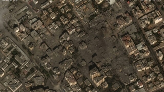 Destroyed residential buildings | Copyright: Satellite Imagery © Maxar Technologies Provided by European Space Imaging Israel-Gaza Conflict